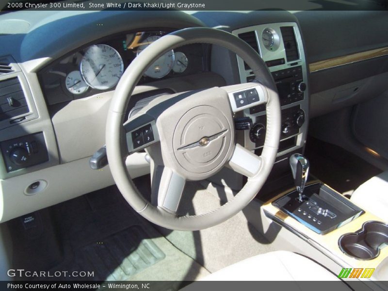 Stone White / Dark Khaki/Light Graystone 2008 Chrysler 300 Limited