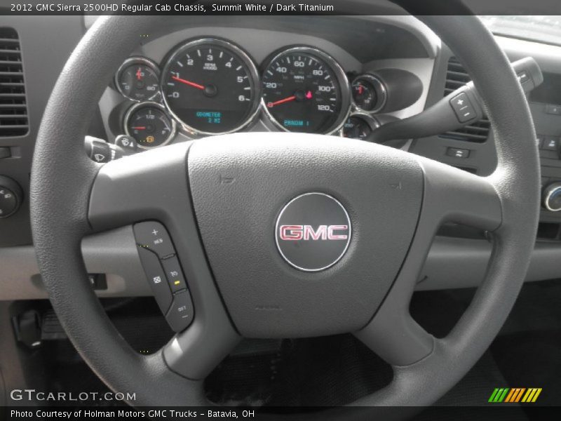 Summit White / Dark Titanium 2012 GMC Sierra 2500HD Regular Cab Chassis