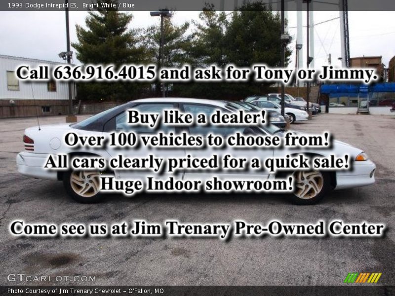 Bright White / Blue 1993 Dodge Intrepid ES