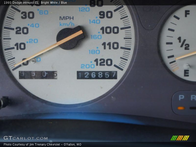 Bright White / Blue 1993 Dodge Intrepid ES