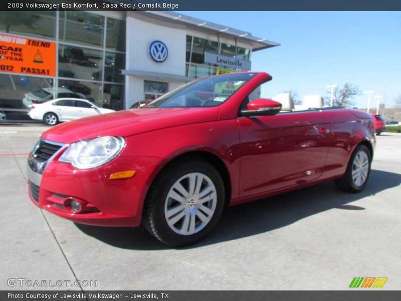 Salsa Red / Cornsilk Beige 2009 Volkswagen Eos Komfort