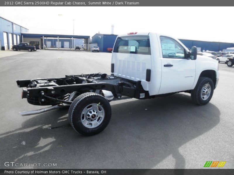 Summit White / Dark Titanium 2012 GMC Sierra 2500HD Regular Cab Chassis