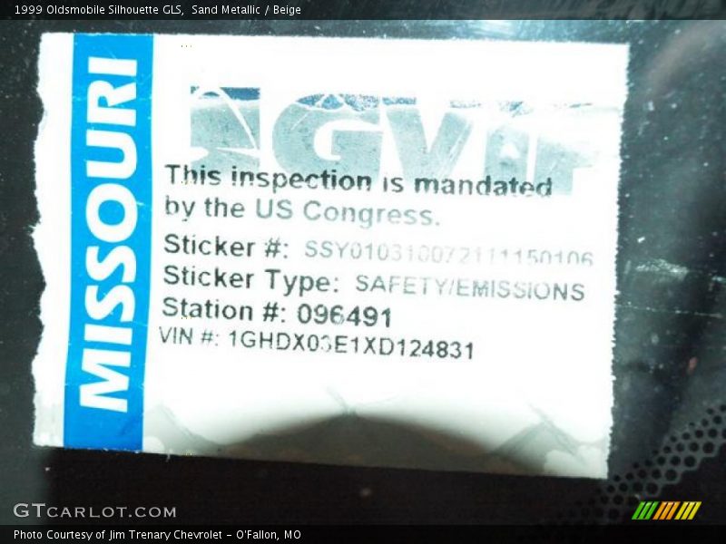 Sand Metallic / Beige 1999 Oldsmobile Silhouette GLS