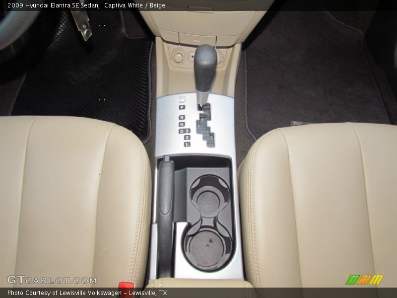 Captiva White / Beige 2009 Hyundai Elantra SE Sedan