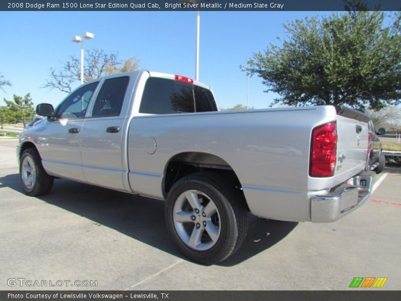 Bright Silver Metallic / Medium Slate Gray 2008 Dodge Ram 1500 Lone Star Edition Quad Cab