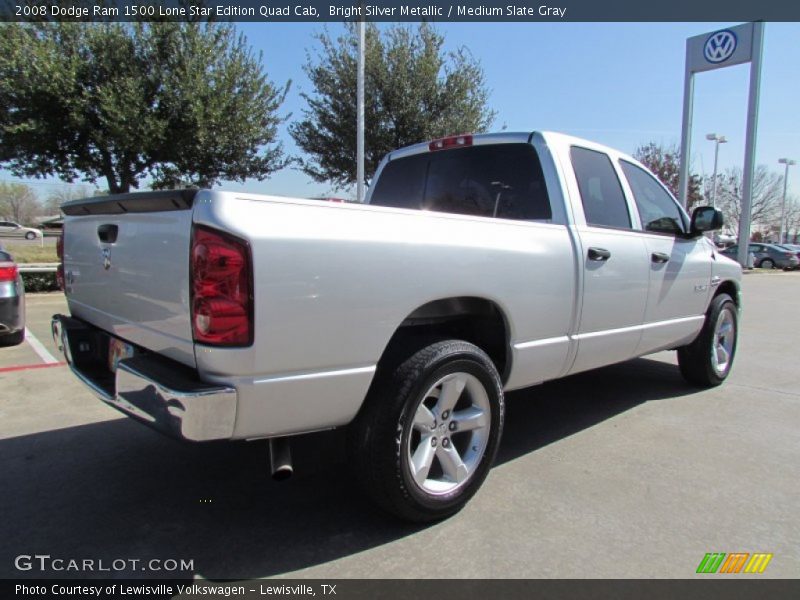 Bright Silver Metallic / Medium Slate Gray 2008 Dodge Ram 1500 Lone Star Edition Quad Cab