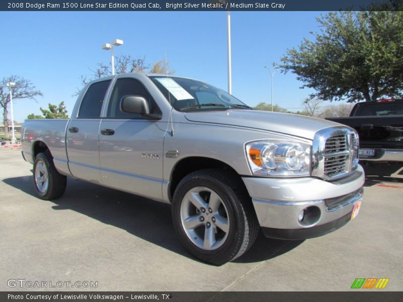 Bright Silver Metallic / Medium Slate Gray 2008 Dodge Ram 1500 Lone Star Edition Quad Cab