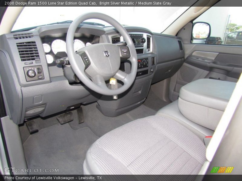 Bright Silver Metallic / Medium Slate Gray 2008 Dodge Ram 1500 Lone Star Edition Quad Cab