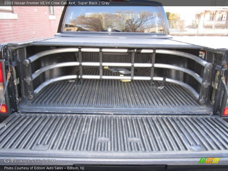 Super Black / Gray 2003 Nissan Frontier XE V6 Crew Cab 4x4