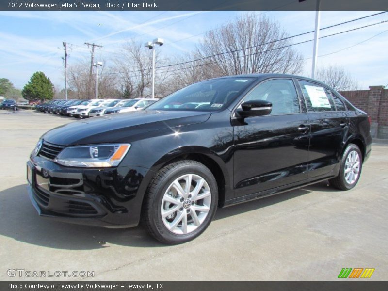Black / Titan Black 2012 Volkswagen Jetta SE Sedan