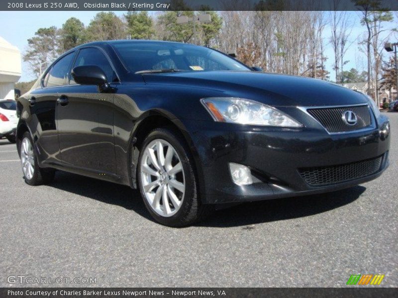 Obsidian Black / Sterling Gray 2008 Lexus IS 250 AWD