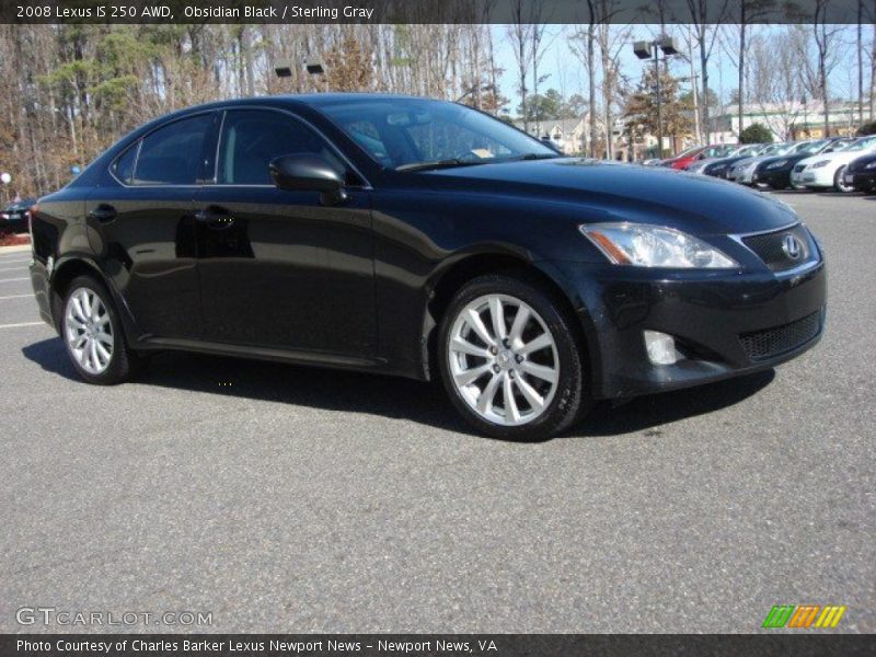 Obsidian Black / Sterling Gray 2008 Lexus IS 250 AWD