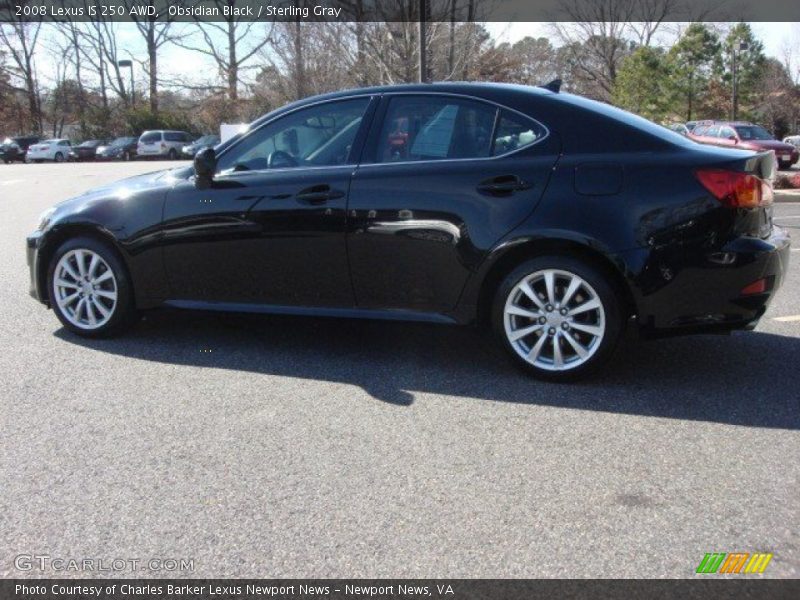 Obsidian Black / Sterling Gray 2008 Lexus IS 250 AWD