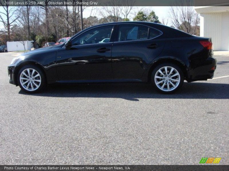 Obsidian Black / Sterling Gray 2008 Lexus IS 250 AWD