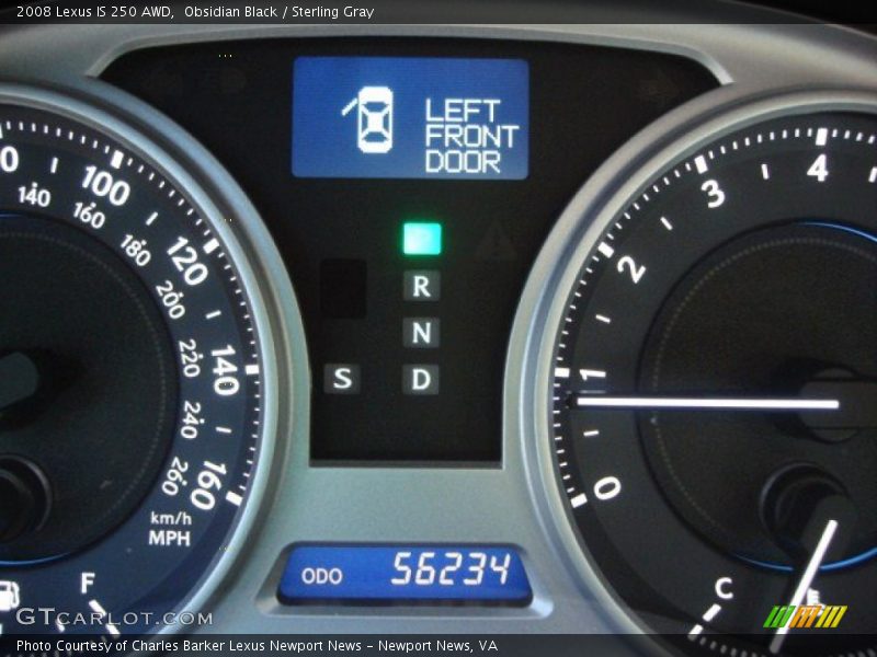 Obsidian Black / Sterling Gray 2008 Lexus IS 250 AWD