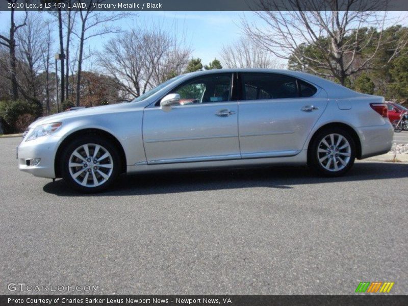 Mercury Metallic / Black 2010 Lexus LS 460 L AWD