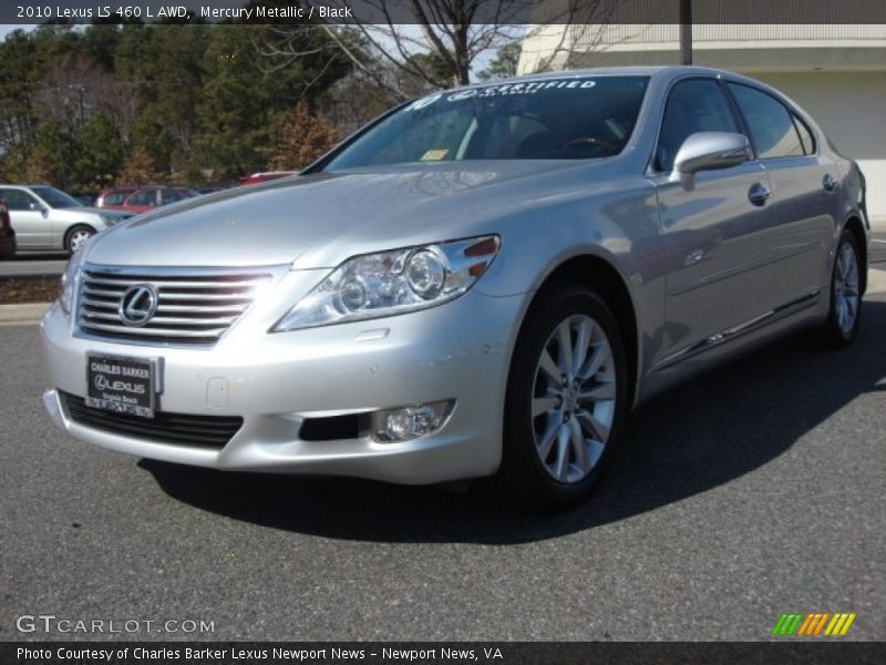 Mercury Metallic / Black 2010 Lexus LS 460 L AWD