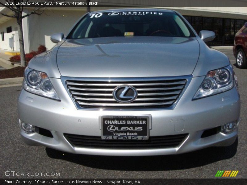 Mercury Metallic / Black 2010 Lexus LS 460 L AWD