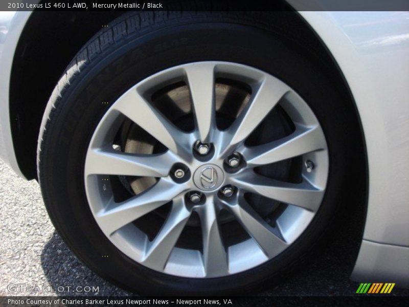 Mercury Metallic / Black 2010 Lexus LS 460 L AWD