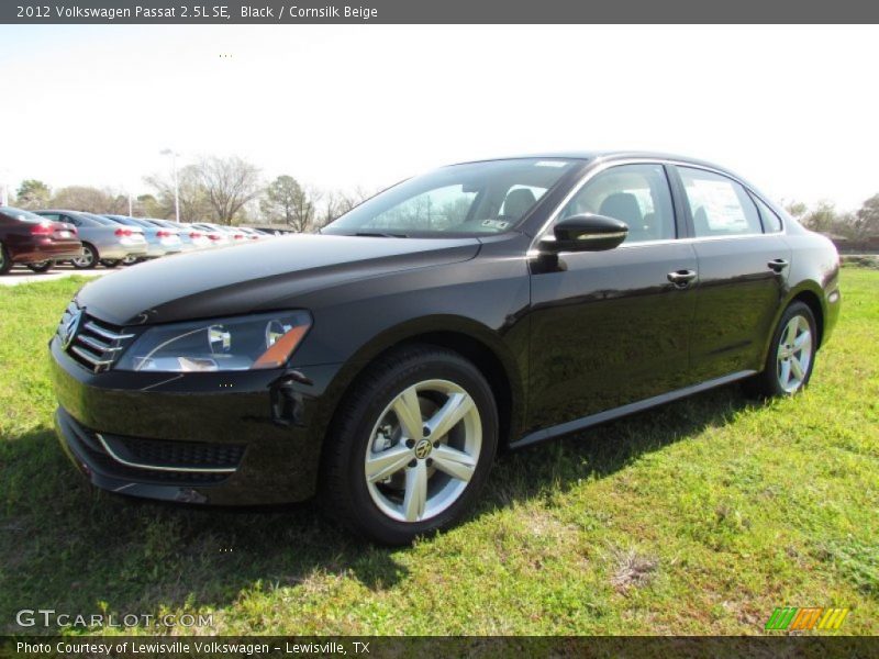 Black / Cornsilk Beige 2012 Volkswagen Passat 2.5L SE