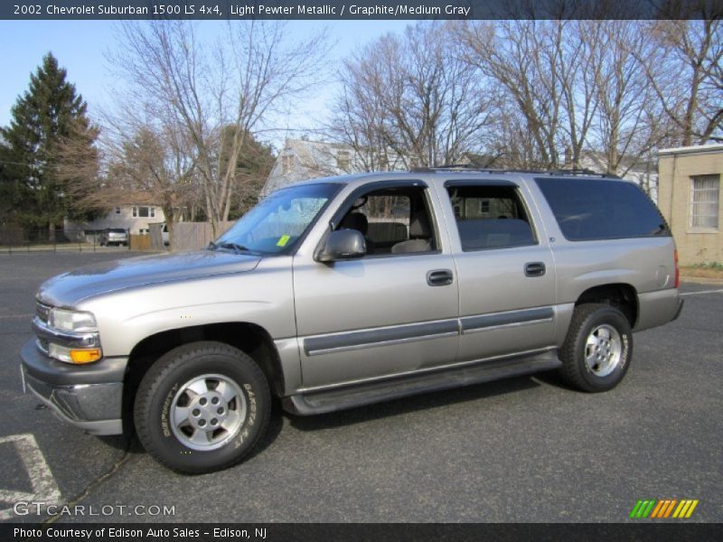 Light Pewter Metallic / Graphite/Medium Gray 2002 Chevrolet Suburban 1500 LS 4x4