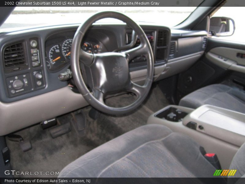 Light Pewter Metallic / Graphite/Medium Gray 2002 Chevrolet Suburban 1500 LS 4x4