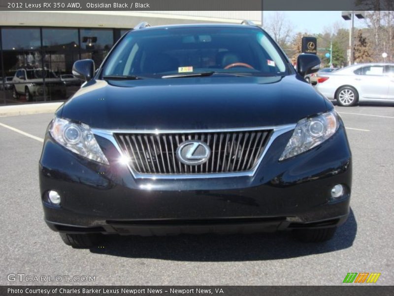 Obsidian Black / Black 2012 Lexus RX 350 AWD