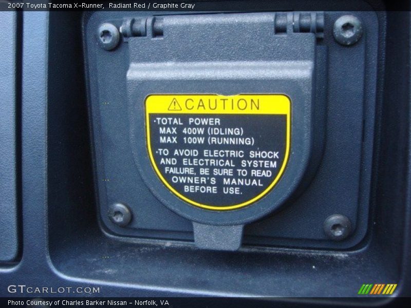 Radiant Red / Graphite Gray 2007 Toyota Tacoma X-Runner