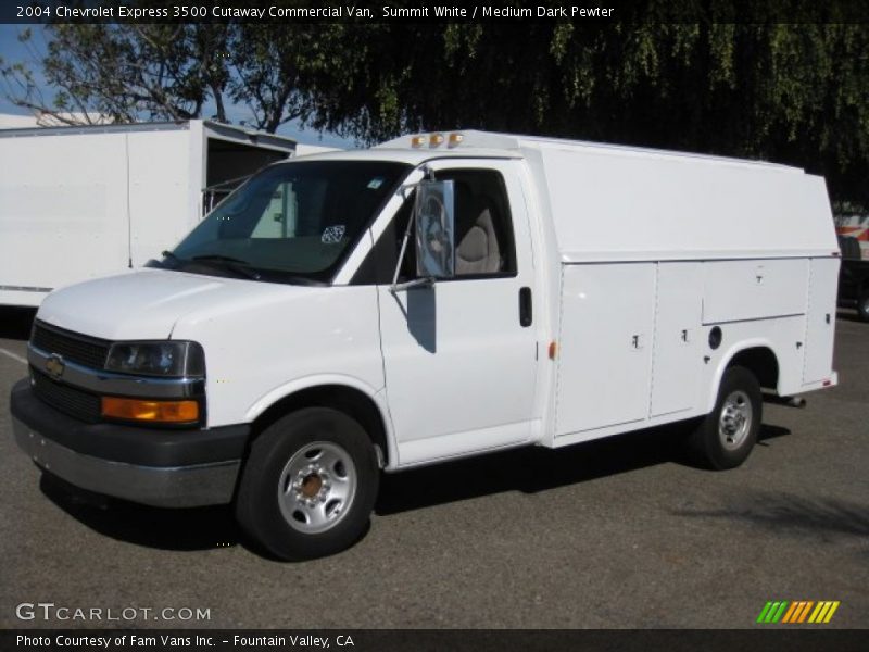 Summit White / Medium Dark Pewter 2004 Chevrolet Express 3500 Cutaway Commercial Van