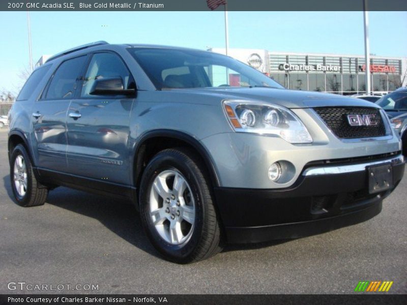 Blue Gold Metallic / Titanium 2007 GMC Acadia SLE