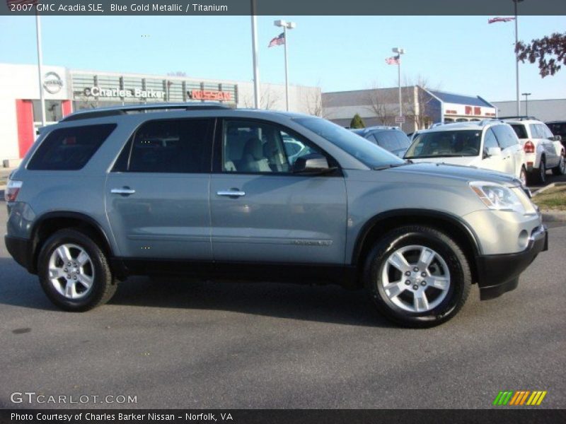 Blue Gold Metallic / Titanium 2007 GMC Acadia SLE
