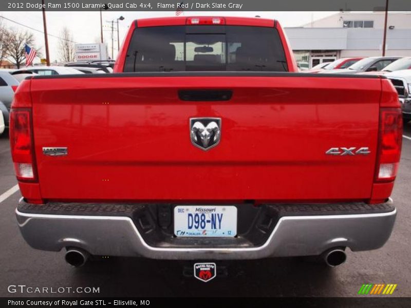 Flame Red / Dark Slate Gray 2012 Dodge Ram 1500 Laramie Quad Cab 4x4
