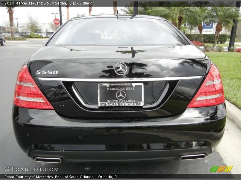 Black / Black 2010 Mercedes-Benz S 550 Sedan