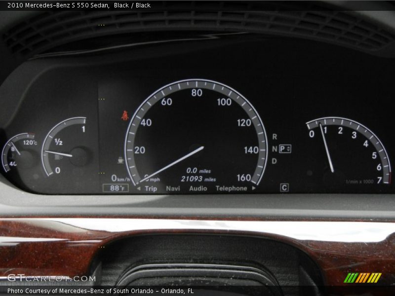  2010 S 550 Sedan 550 Sedan Gauges