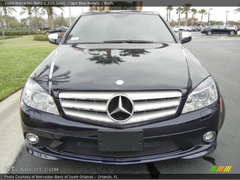 Capri Blue Metallic / Black 2009 Mercedes-Benz C 350 Sport