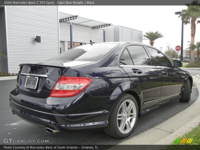 Capri Blue Metallic / Black 2009 Mercedes-Benz C 350 Sport