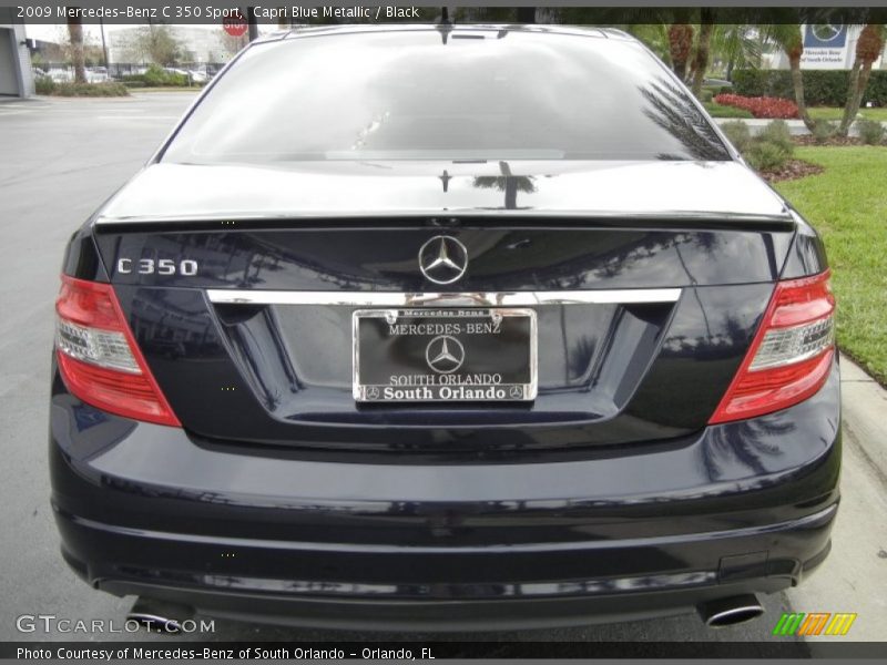 Capri Blue Metallic / Black 2009 Mercedes-Benz C 350 Sport