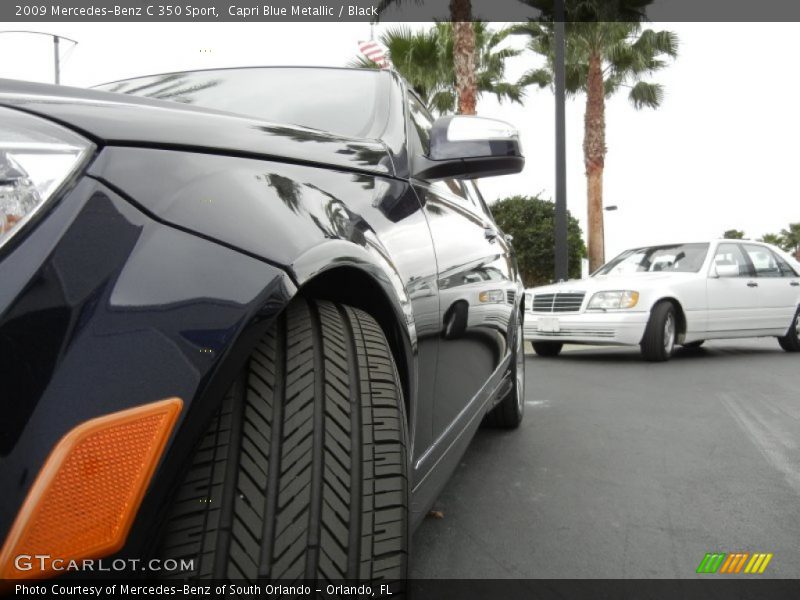 Capri Blue Metallic / Black 2009 Mercedes-Benz C 350 Sport
