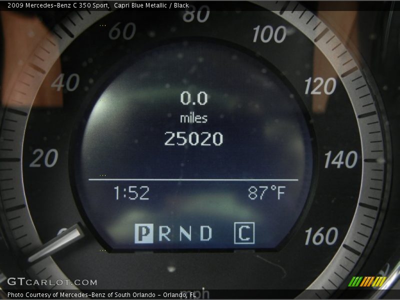 Capri Blue Metallic / Black 2009 Mercedes-Benz C 350 Sport
