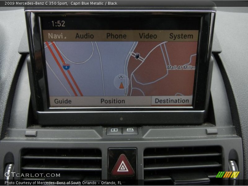 Capri Blue Metallic / Black 2009 Mercedes-Benz C 350 Sport