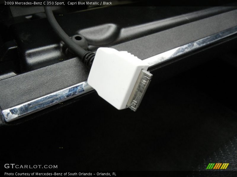 Capri Blue Metallic / Black 2009 Mercedes-Benz C 350 Sport