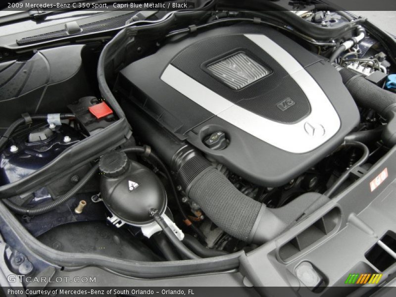 Capri Blue Metallic / Black 2009 Mercedes-Benz C 350 Sport