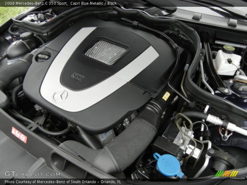 Capri Blue Metallic / Black 2009 Mercedes-Benz C 350 Sport
