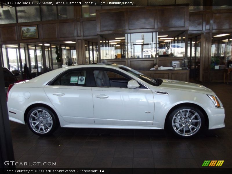 White Diamond Tricoat / Light Titanium/Ebony 2012 Cadillac CTS -V Sedan