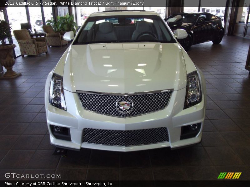 White Diamond Tricoat / Light Titanium/Ebony 2012 Cadillac CTS -V Sedan