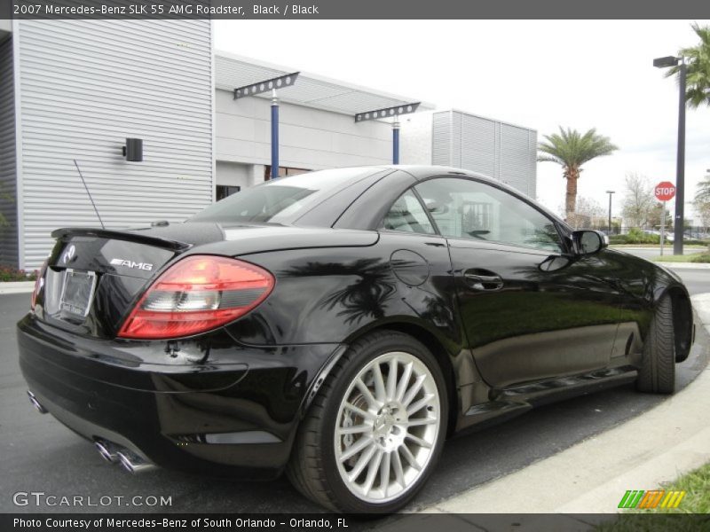 Black / Black 2007 Mercedes-Benz SLK 55 AMG Roadster