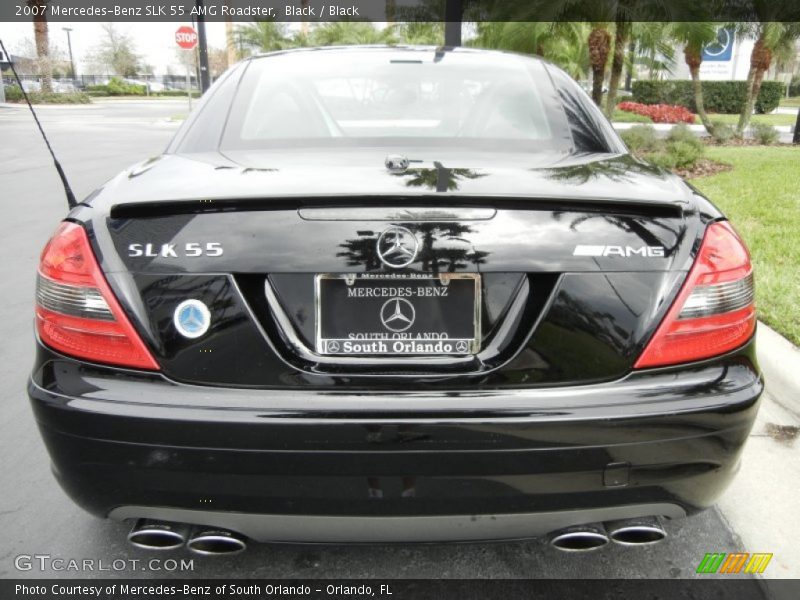 Black / Black 2007 Mercedes-Benz SLK 55 AMG Roadster