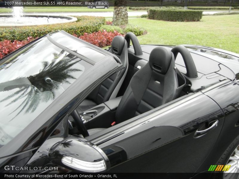 Black / Black 2007 Mercedes-Benz SLK 55 AMG Roadster