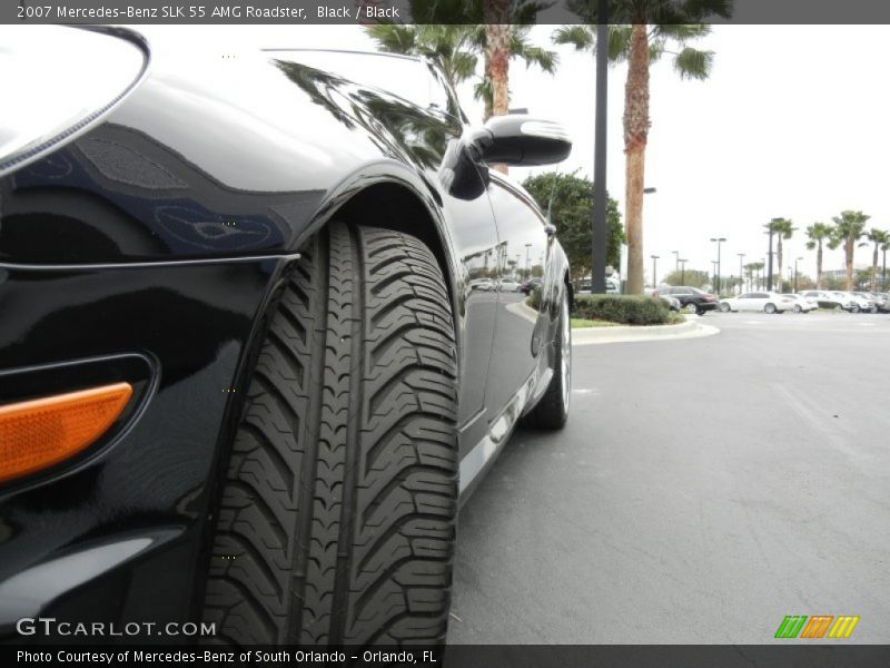 Black / Black 2007 Mercedes-Benz SLK 55 AMG Roadster