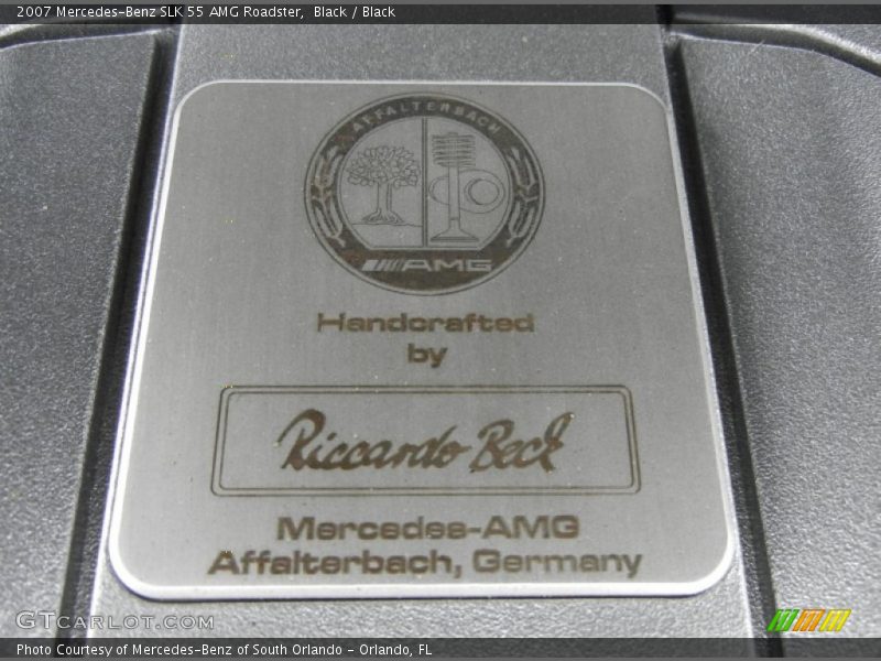 Black / Black 2007 Mercedes-Benz SLK 55 AMG Roadster